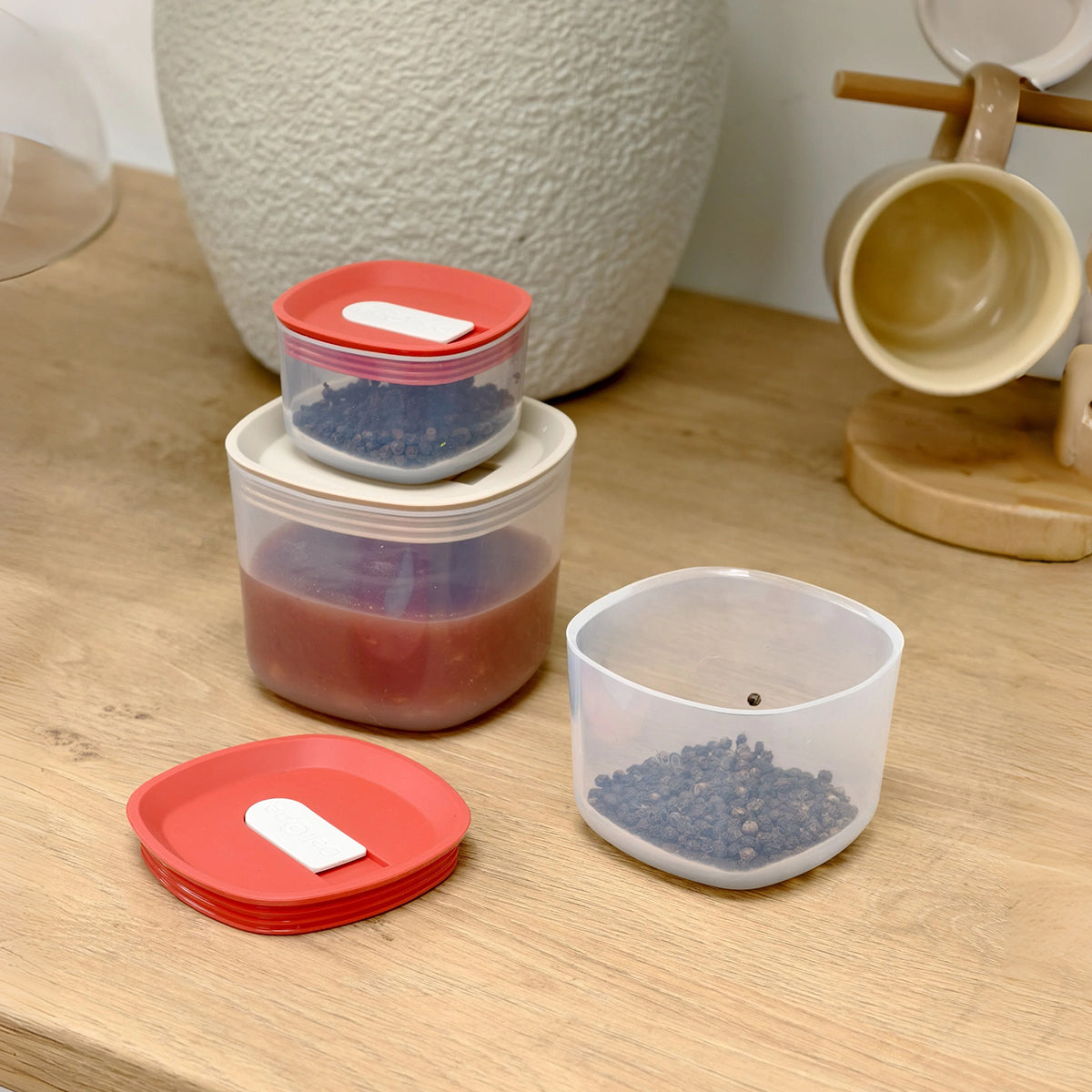 DeliOne prep container set for portioned ingredients and snacks