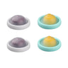 Top view of colorful silicone pod and small silicone storage accessories