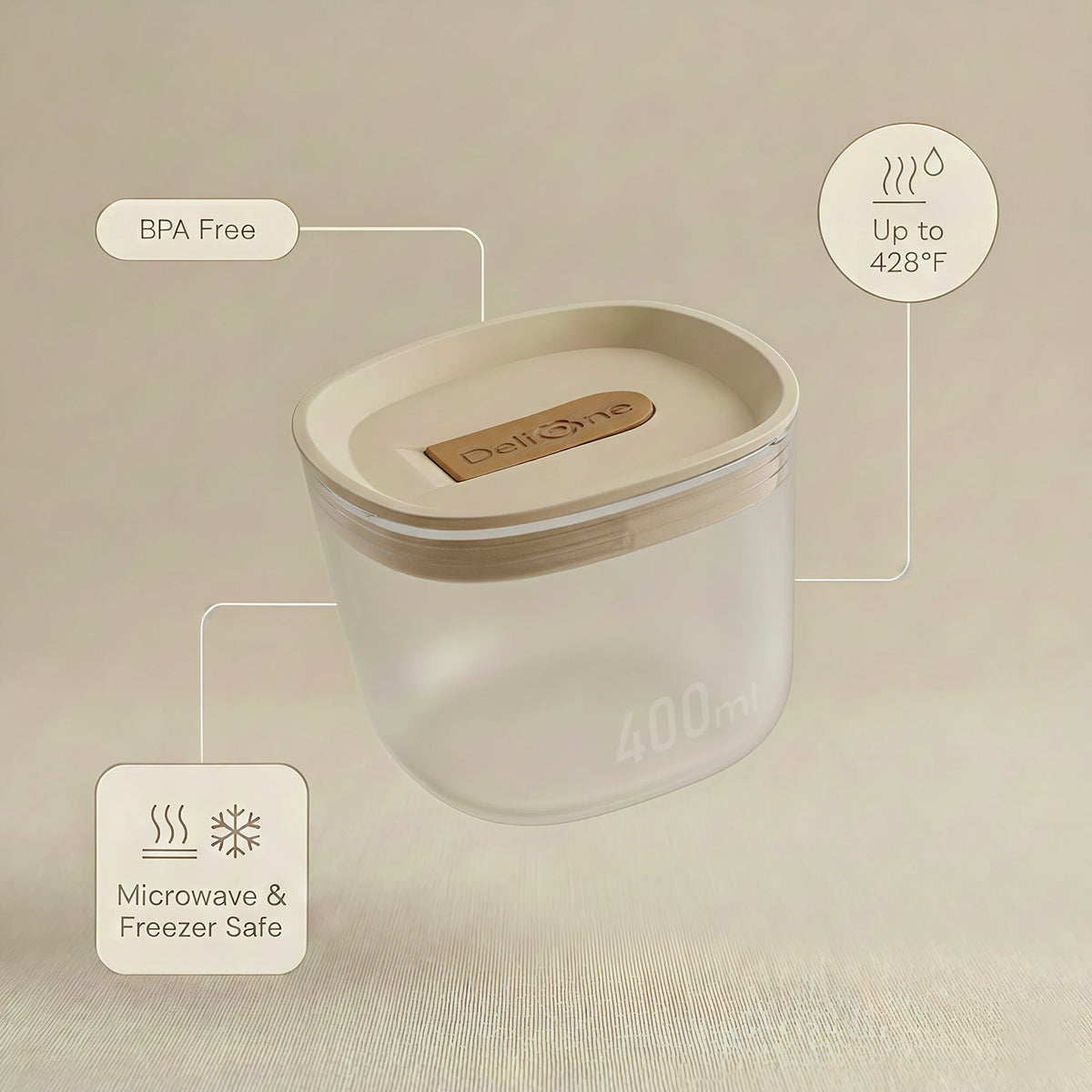 DeliOne prep container set for portioned ingredients and snacks