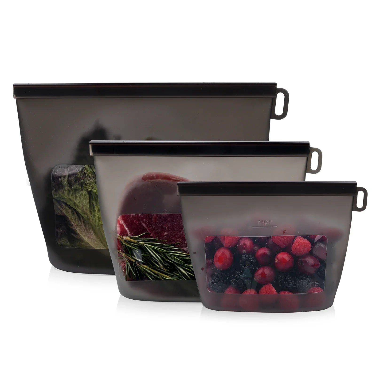 DeliOne Zip’n Fresh reusable silicone food bag in new color and size