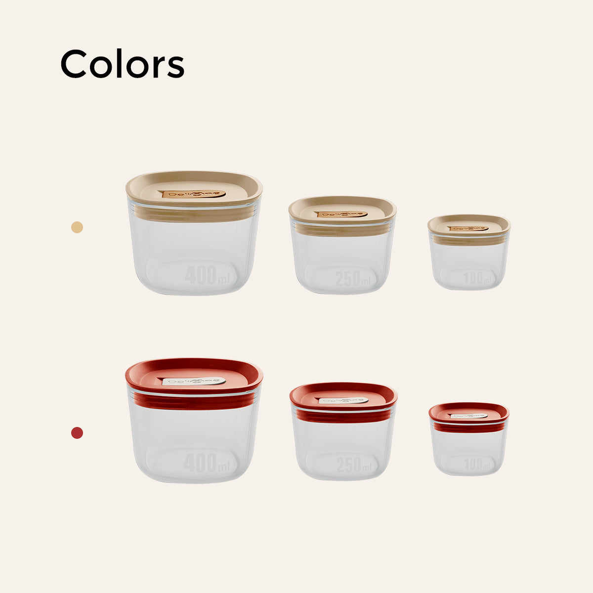 DeliOne prep container set for portioned ingredients and snacks