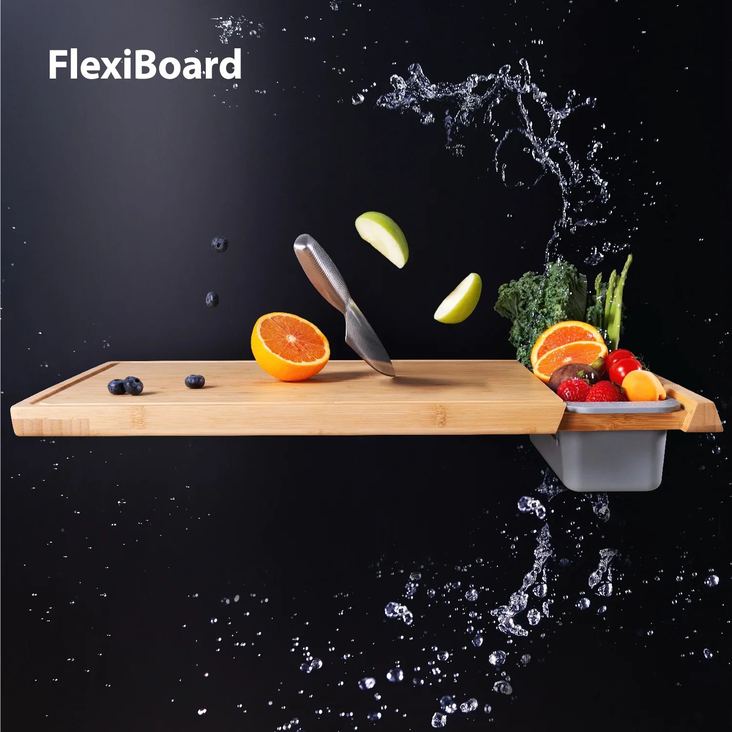 DeliOne FlexiBoard flexible cutting board for easy food transfer