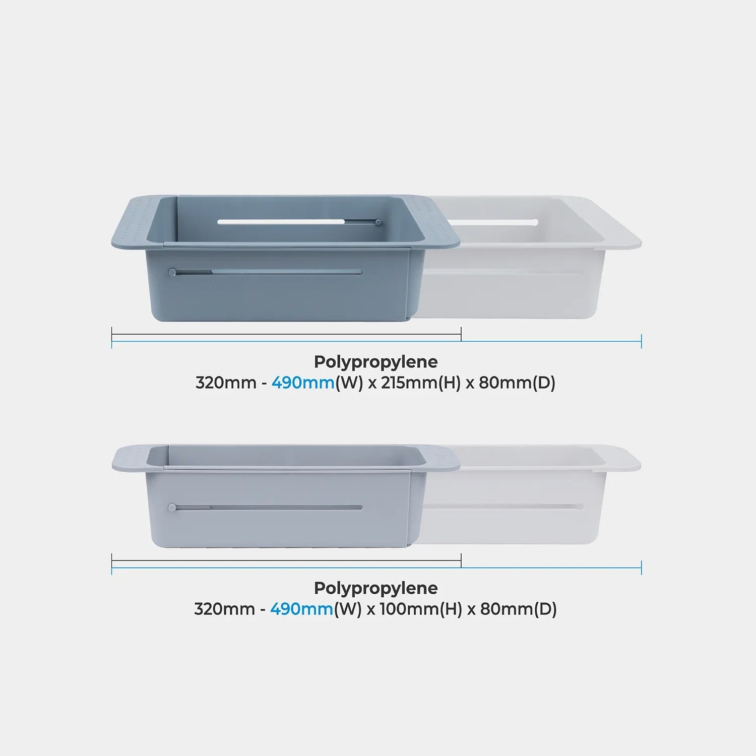 DeliOne extendable organizer tray for kitchen drawer storage