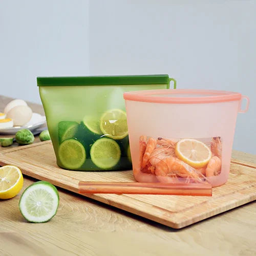 DeliOne Zip’n Fresh reusable silicone food bag in new color and size