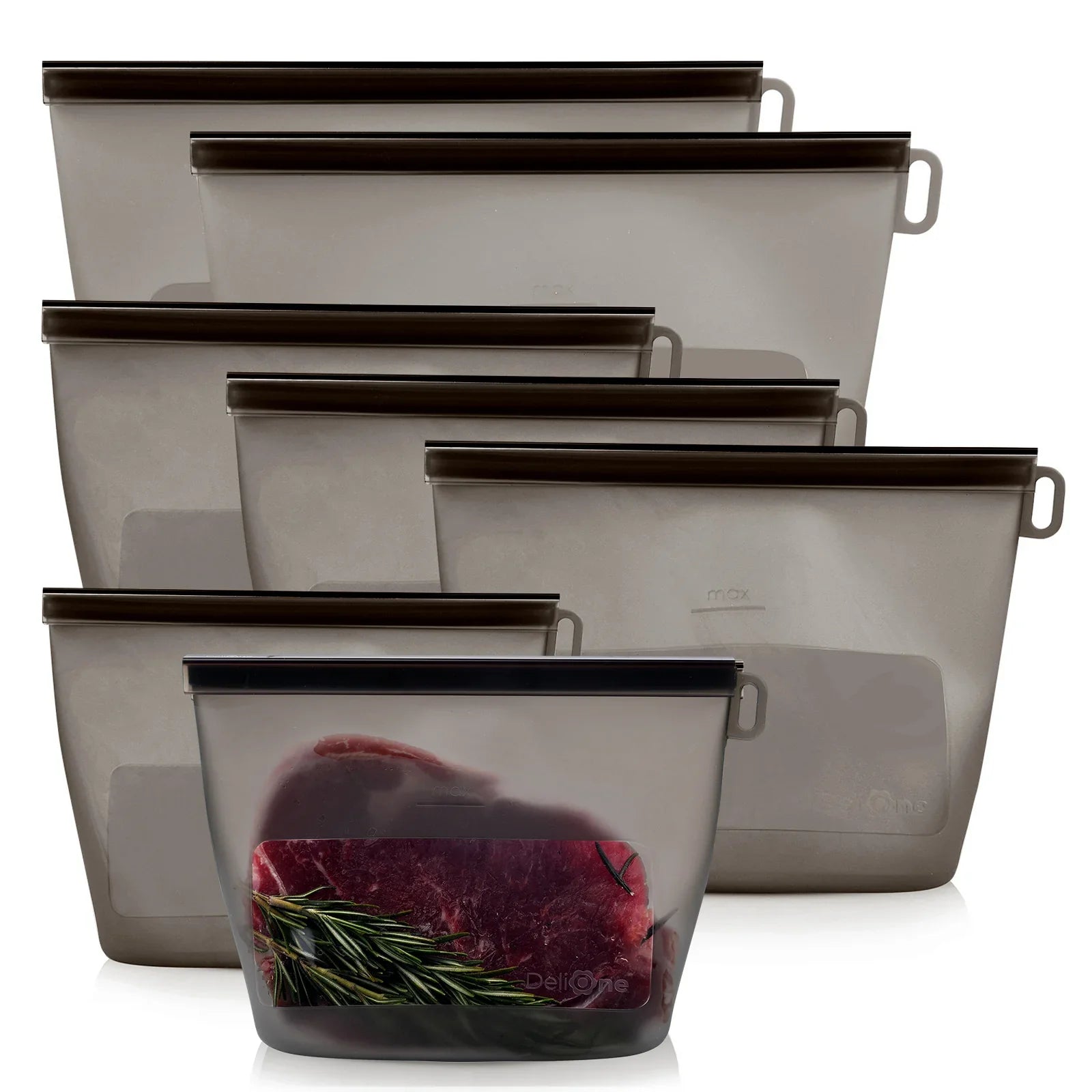 DeliOne Zip’n Fresh reusable silicone food bag in new color and size