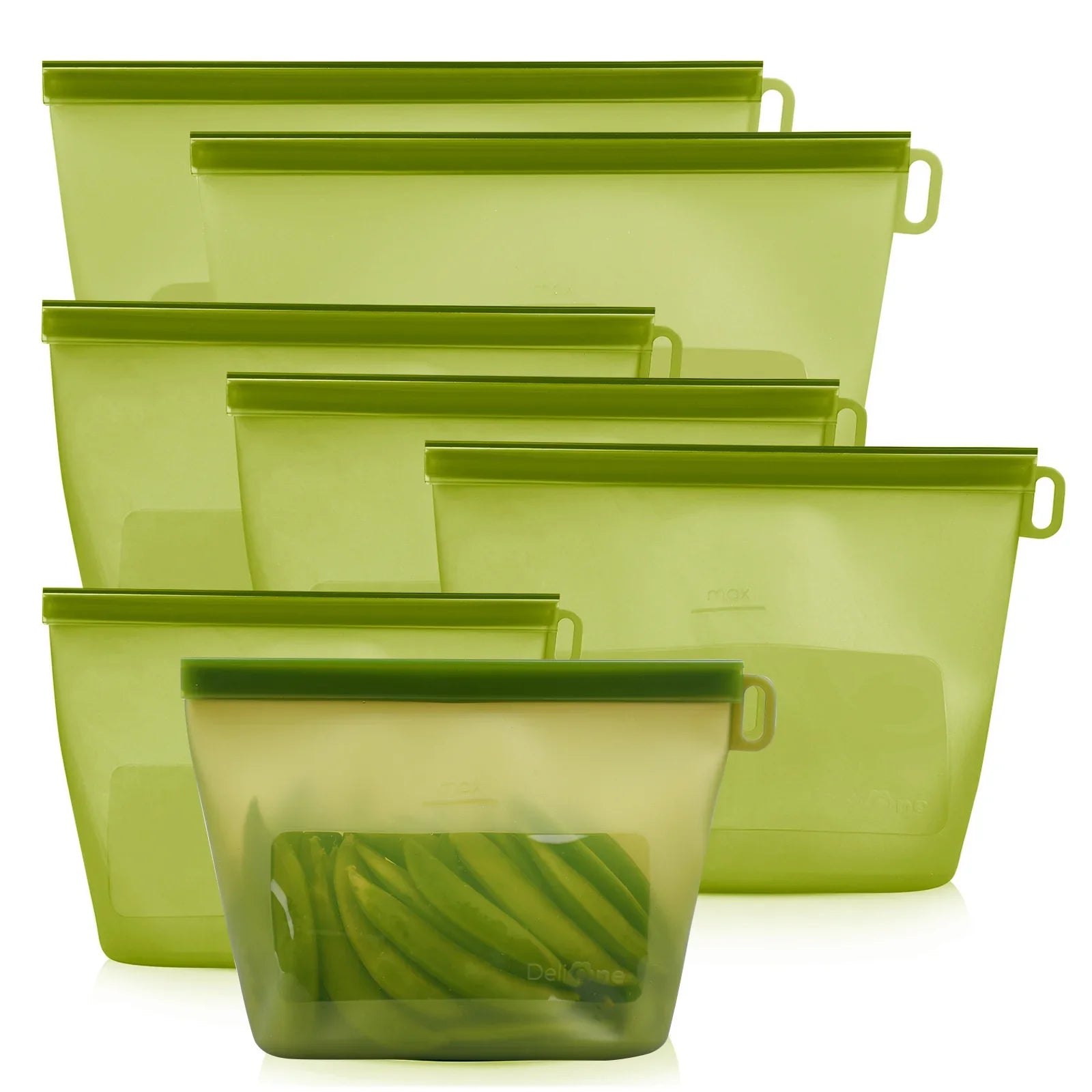 DeliOne Zip’n Fresh reusable silicone food bag in new color and size