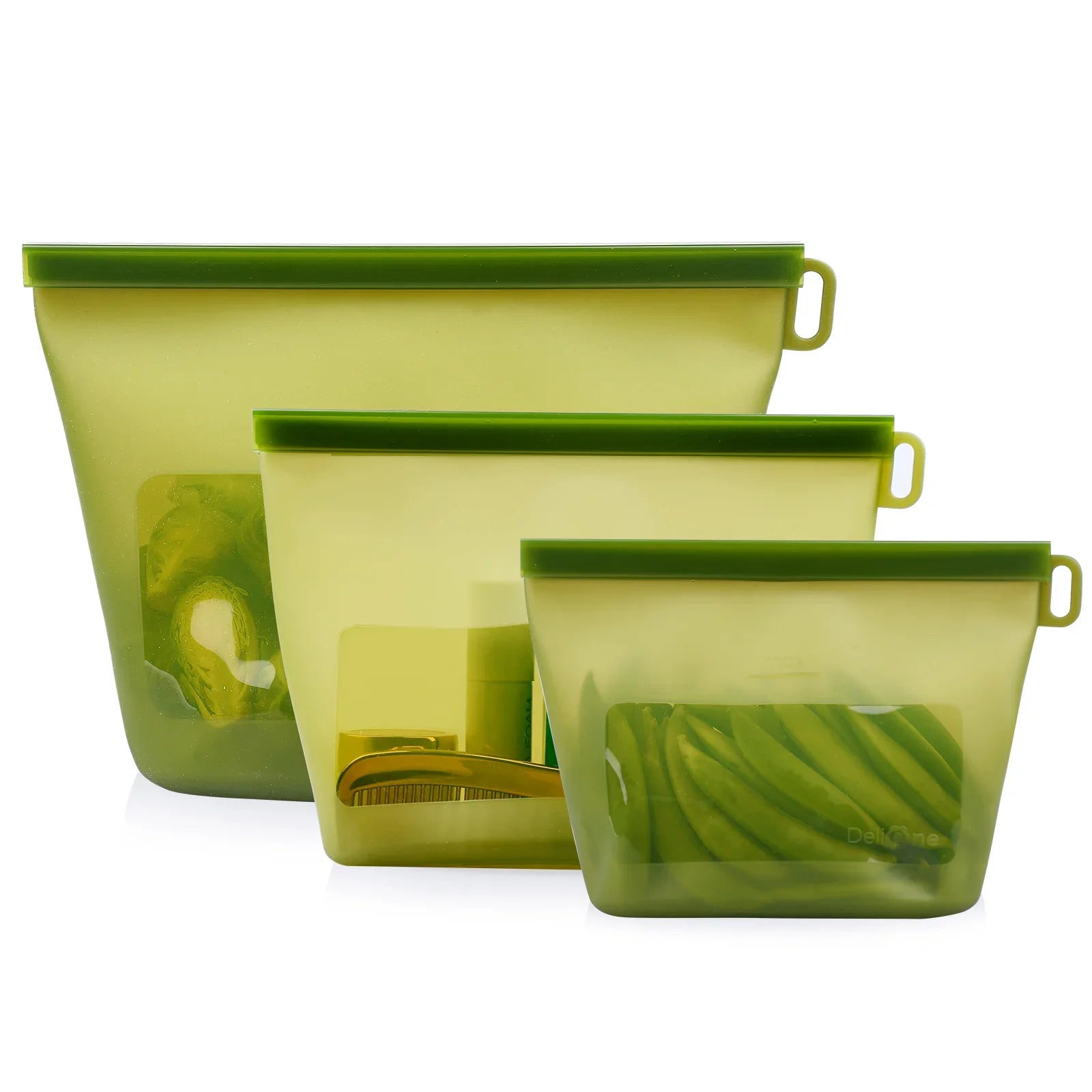 DeliOne Zip’n Fresh reusable silicone food bag in new color and size