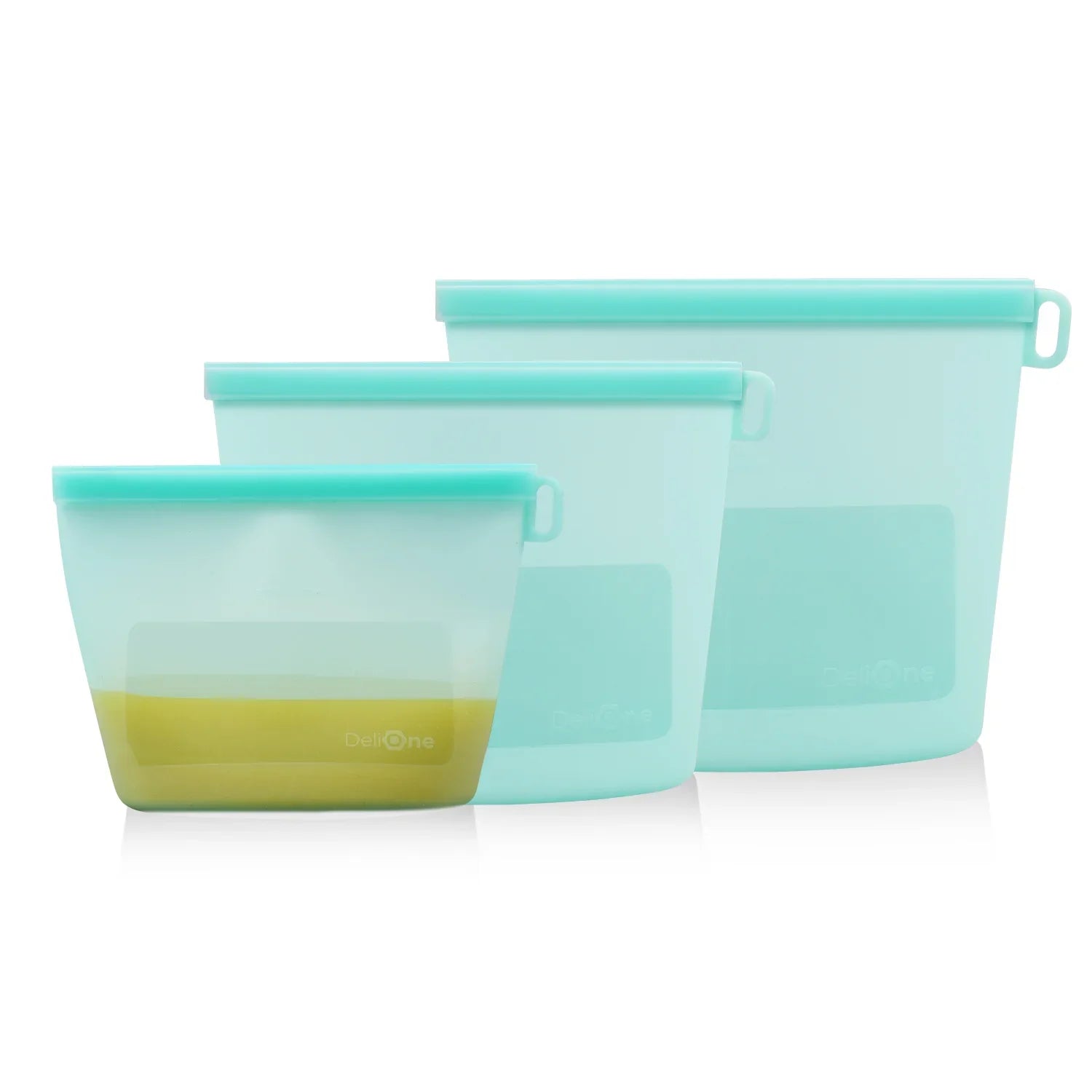 DeliOne Zip’n Fresh reusable silicone food bag in new color and size