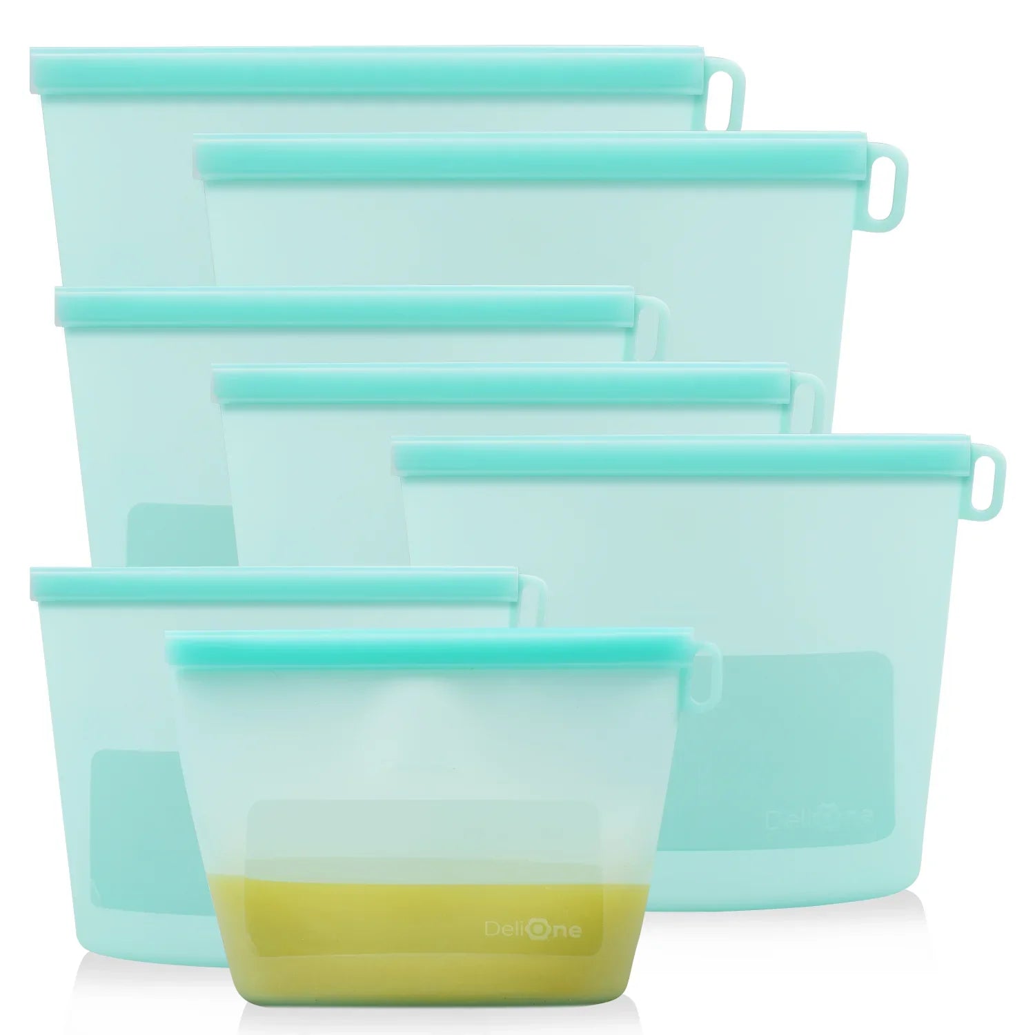 DeliOne Zip’n Fresh reusable silicone food bag in new color and size