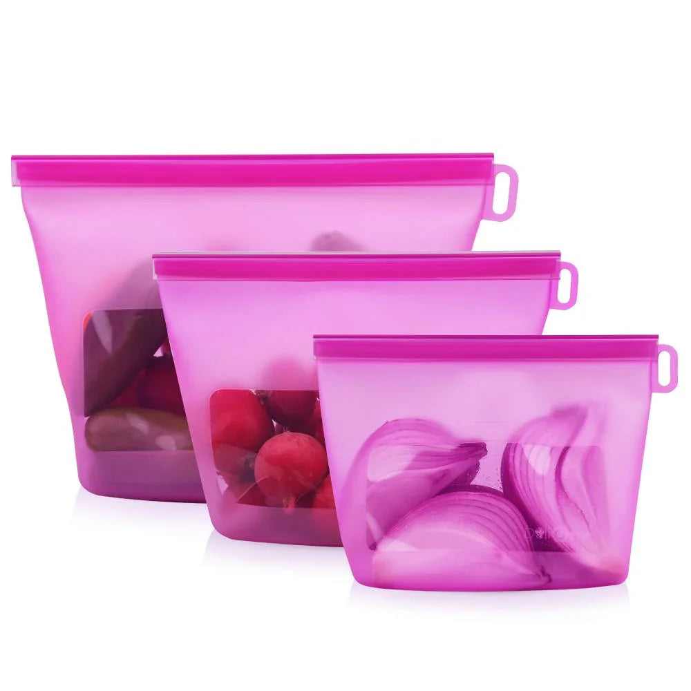 DeliOne Zip’n Fresh reusable silicone food bag in new color and size