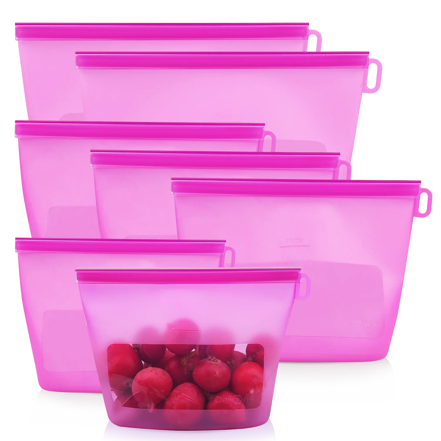 DeliOne Zip’n Fresh reusable silicone food bag in new color and size