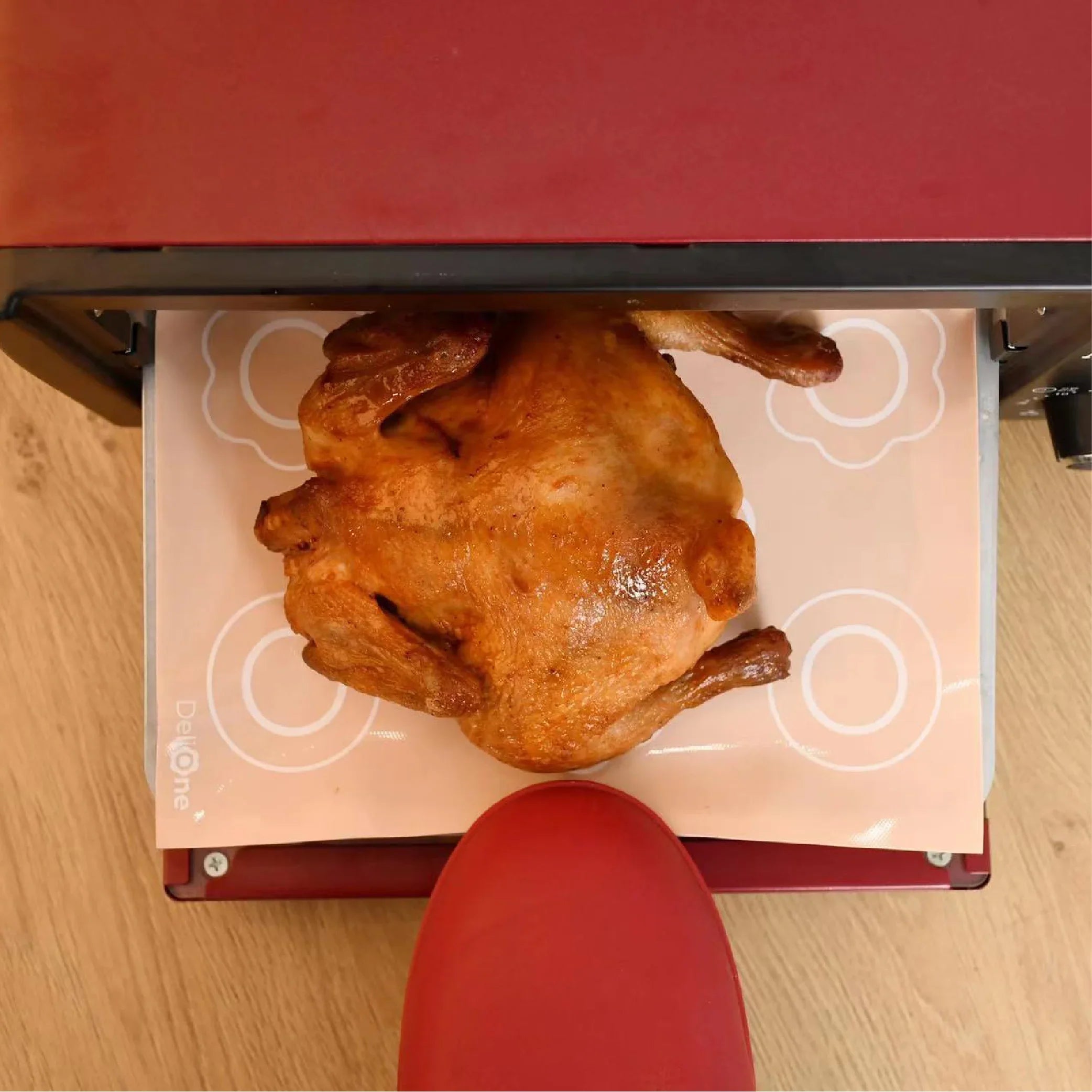 DeliOne silicone baking sheets are made from durable food-grade silicone material and fiberglass.